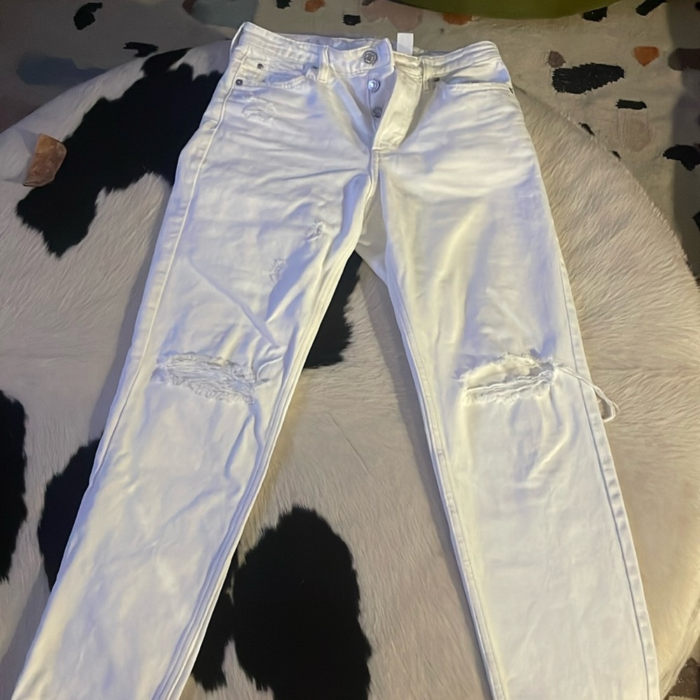 US size 2 boyfriend low waist tassel base H&M